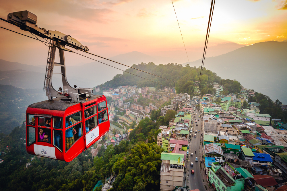 cable car, backpacking north east india