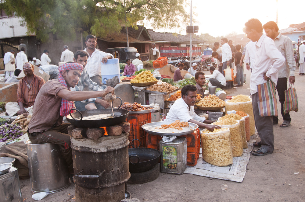 indian street food stall, backpacking north east india